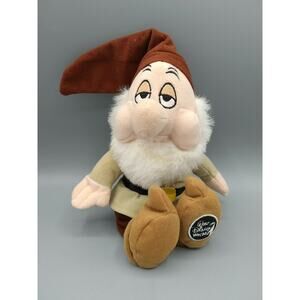 RARE Walt Disney World Sleepy Brown Hat Plush Snow White Dwarf Factory Error
